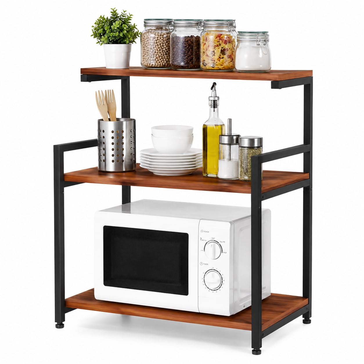 Remanence D Series 3Layer Microwave Stand, Otg Stand, Oven Kitchen Storage Shelf, Counter Top Spice Rack, Multipurpose Rack, To