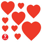 Beistle Printed Heart Cutouts Paper Multi-colored 9 Count
