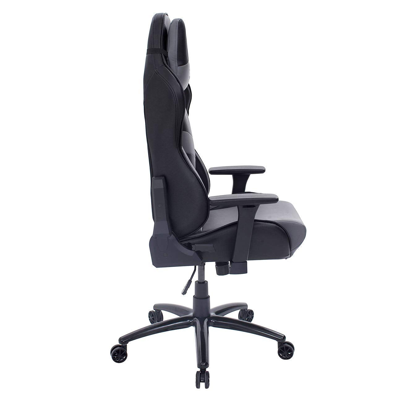 Techni Sport High Back Video Game Chair With Foam Seat And Arms, Reclining Racing Chair With Height And Tilt Adjustment, Grey