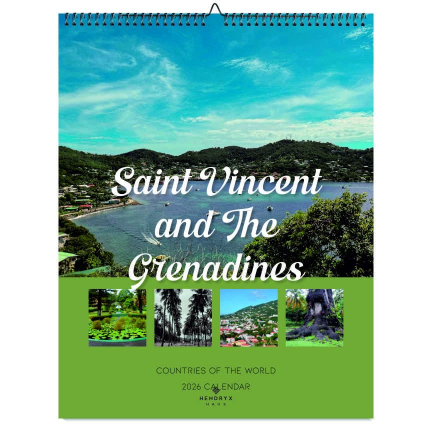 Saint Vincent And The Grenadines 2026 Wall Calendar - Scenic Photography, 12-Month Planner, 11x14.25 Inches, January to December