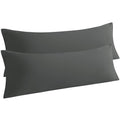 Ntbay Body Pillow Cases Set Of 2, 2 Pack Brushed Microfiber 20X54 Pillow Cases, Soft, Wrinkle, Fade, Stain Resistant Dark Grey P