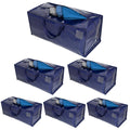 VENO 6 Pack Heavy Duty Extra Large Moving Bags WBackpack Straps Strong Handles & Zippers, Storage Totes For Space Saving, Fold F