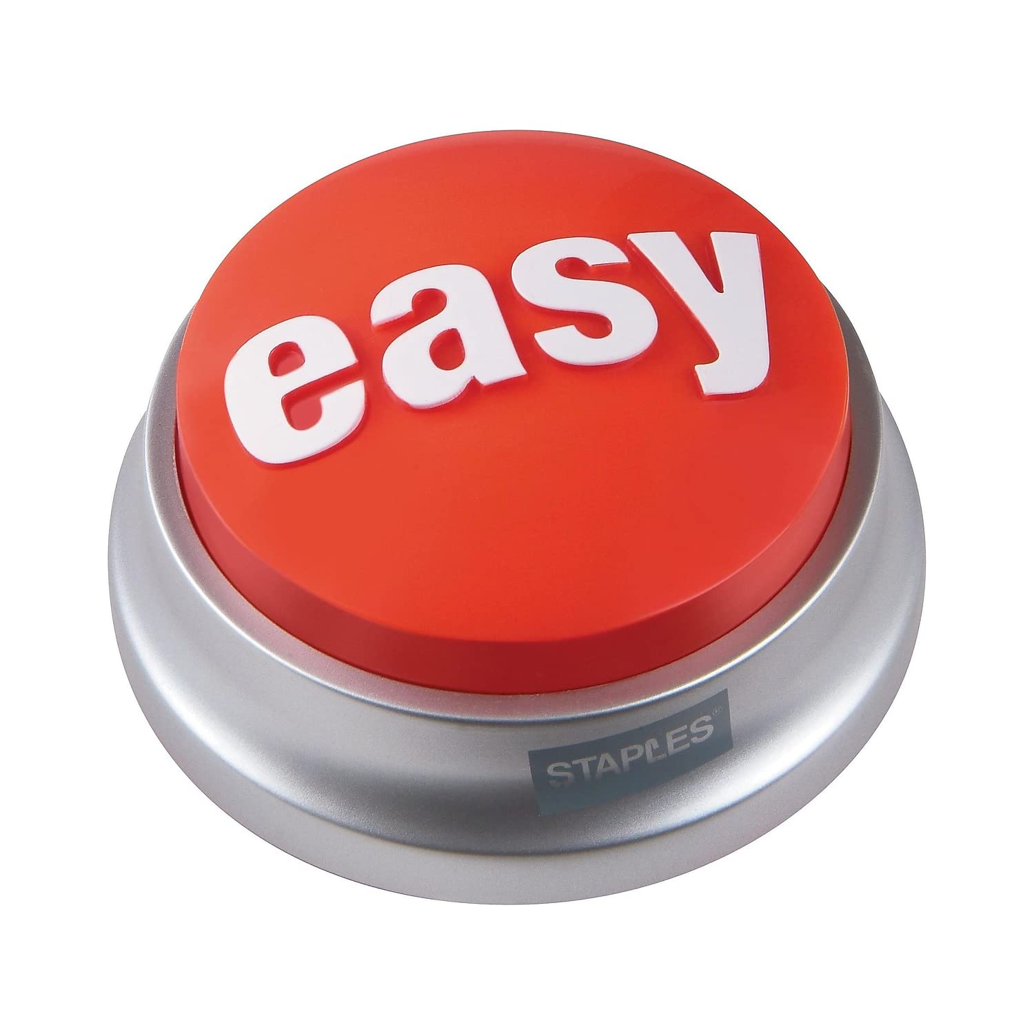 STAPLES Easy Button 606396 - Red/Silver, Model 25178, Office Supplies