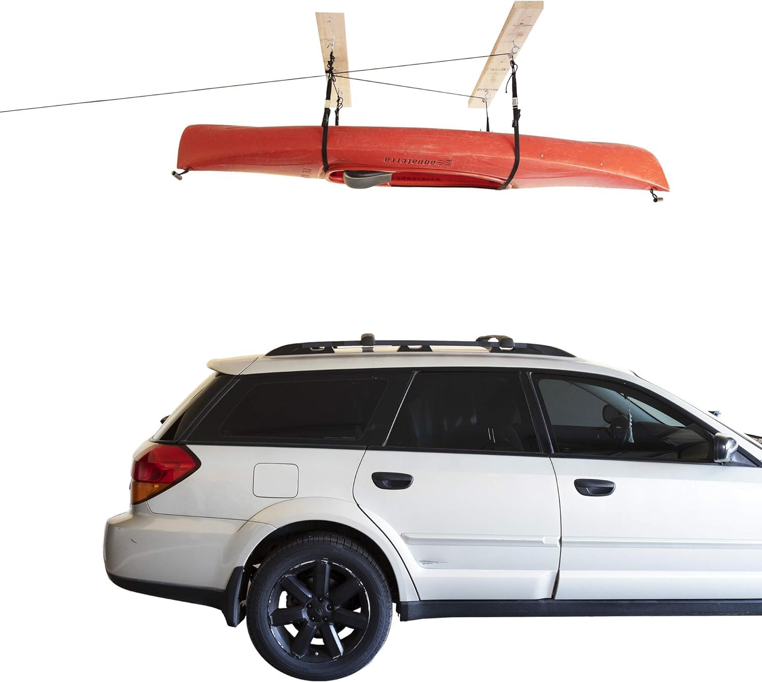 HARKEN Hoister Lightweight Kayaks Overhead Garage Storage Hoist System for Small Kayaks, Boards, Skulls, Light Storage (45lb Cap