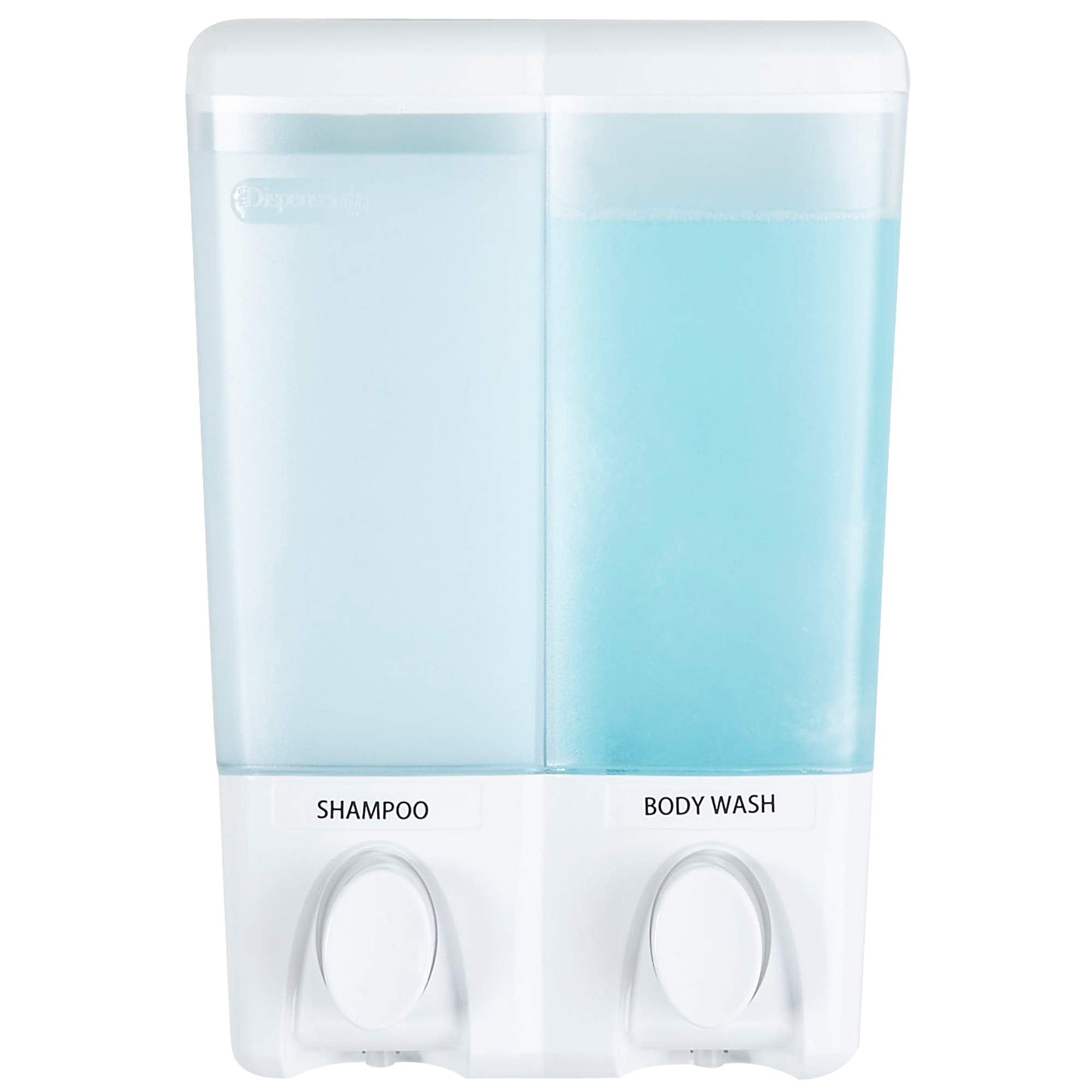 Better Living Products Clear Choice Shower Dispenser 2, Shampoo and Soap Dispenser, 2 x 14.2 fl. oz. White, 5.13 x 3.5 x 7.5