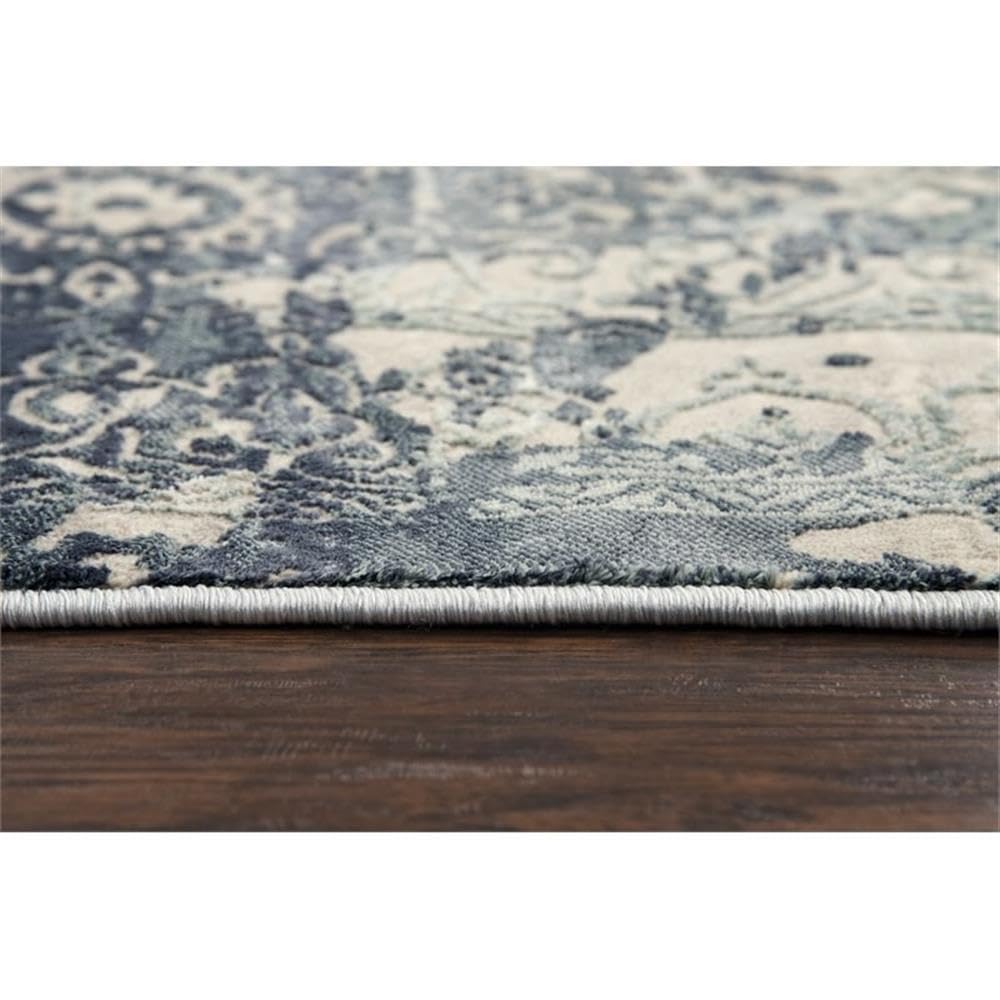 Rizzy Home Alora Decor Glamour 5'3"X7'6" Gray/Teal/Gray/Rust/Blue Power-Loomed Area Rug