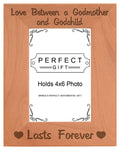ThisWear Godmother Godchild Frame Love Between Godmother & Godchild Wood Engraved 4x6 Portrait Picture Frame