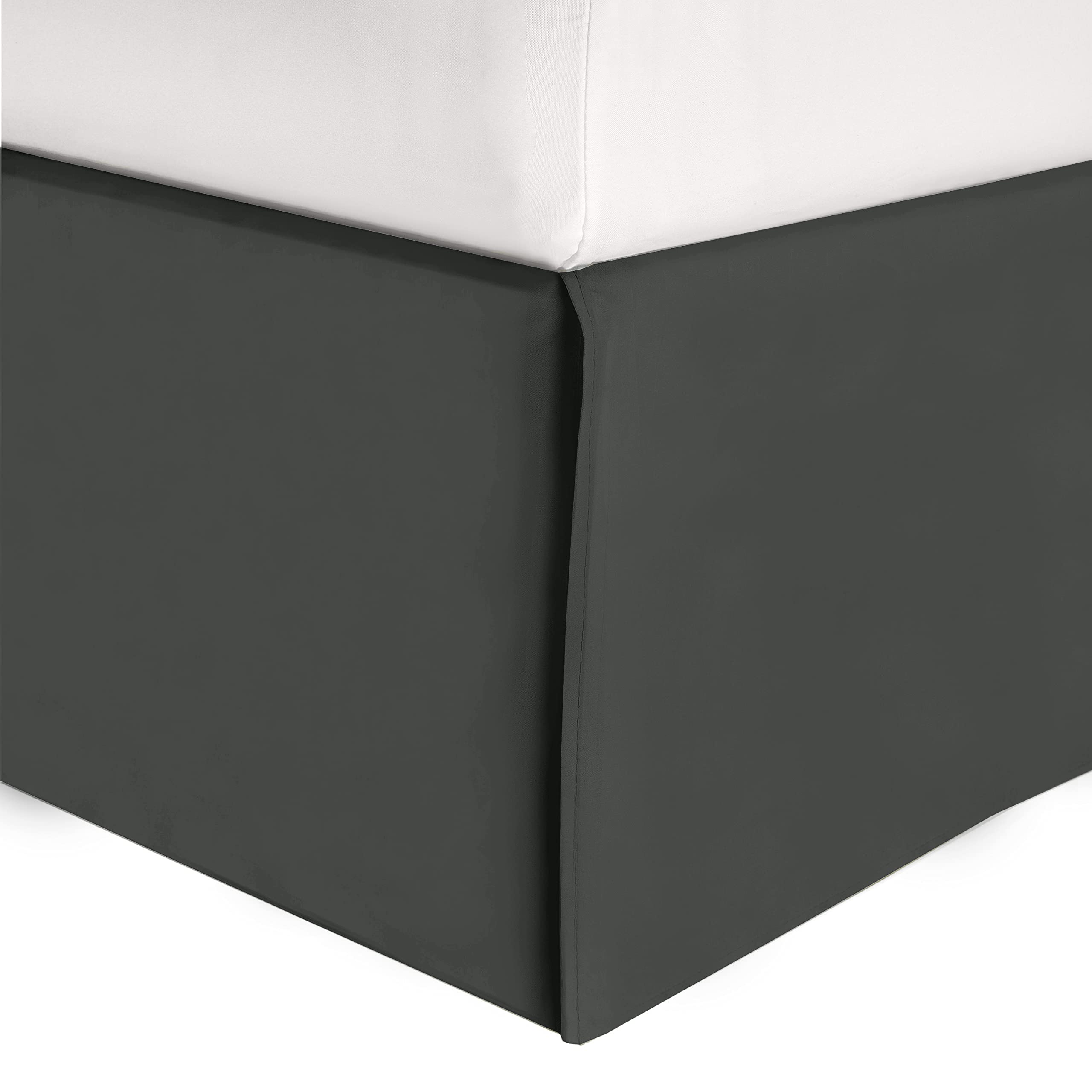 Elegant Comfort 1-Piece Solid Bed Skirt, 1500 Premium Hotel Quality Microfiber, Minimalist Design with a Modern Look- Easy Care,