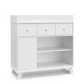Storkcraft Modern Nursery Changing Table Dresser (White with White) - GREENGUARD Gold Certified, Dresser for Nursery, Changing T