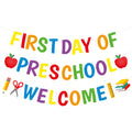 First Day of Preschool Banner Decorations, Back to School Preschool Party Supplies, Welcome Back to Preschool Banner, Back to Sc