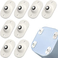 Self Adhesive Caster Wheels, 360 Rotating Stainless Steel Swivel Rollers For Storage Boxes, Furniture & Organiser, Pack Of 2(8 P