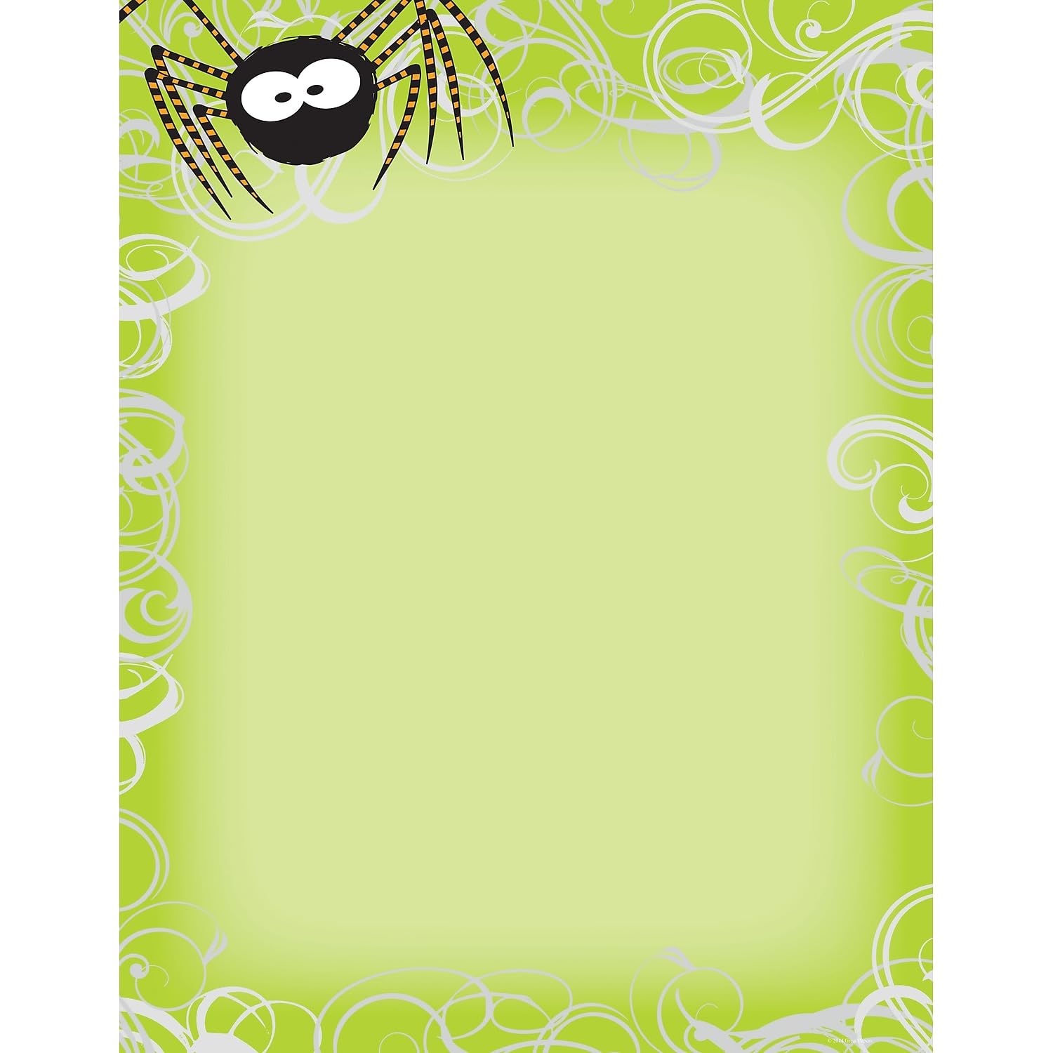 Great Papers! Halloween Spider Swirls Letterhead And Printer Paper, Imprintable Stationery, 80 Sheets, 8.5' X 11' (2014063)