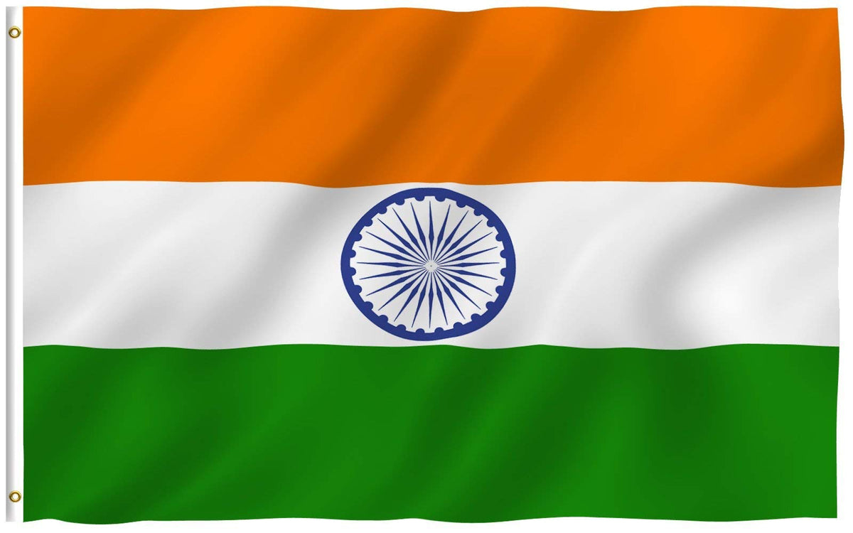 Anley Fly Breeze 3X5 Foot India Flag - Vivid Color And Fade Proof - Canvas Header And Double Stitched - Indian National Flags Po
