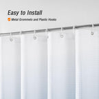 Gibelle Small Stall Shower Curtain 36 X 72, Narrow Blue Ombre Shower Curtain For Bathroom, Waffle Weave Fabric Shower Curtain Se