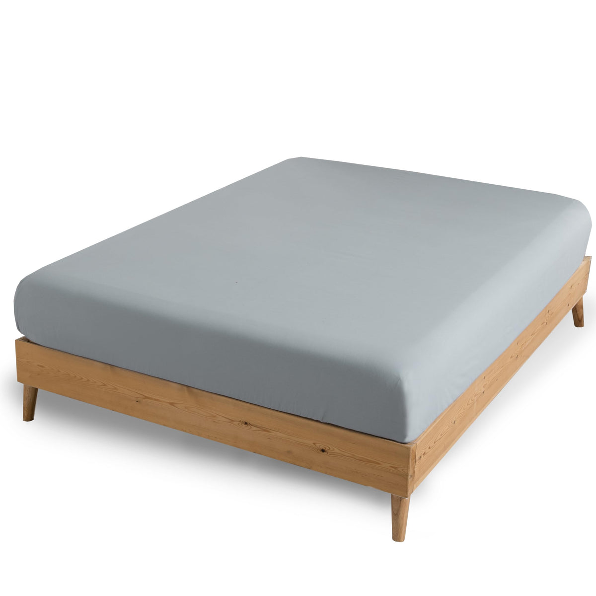 Twin Fitted Sheet Only, Gray Microfiber Bed Sheets - Deep Pocket - Ultra Soft - Easy Care (Gray, Twin)