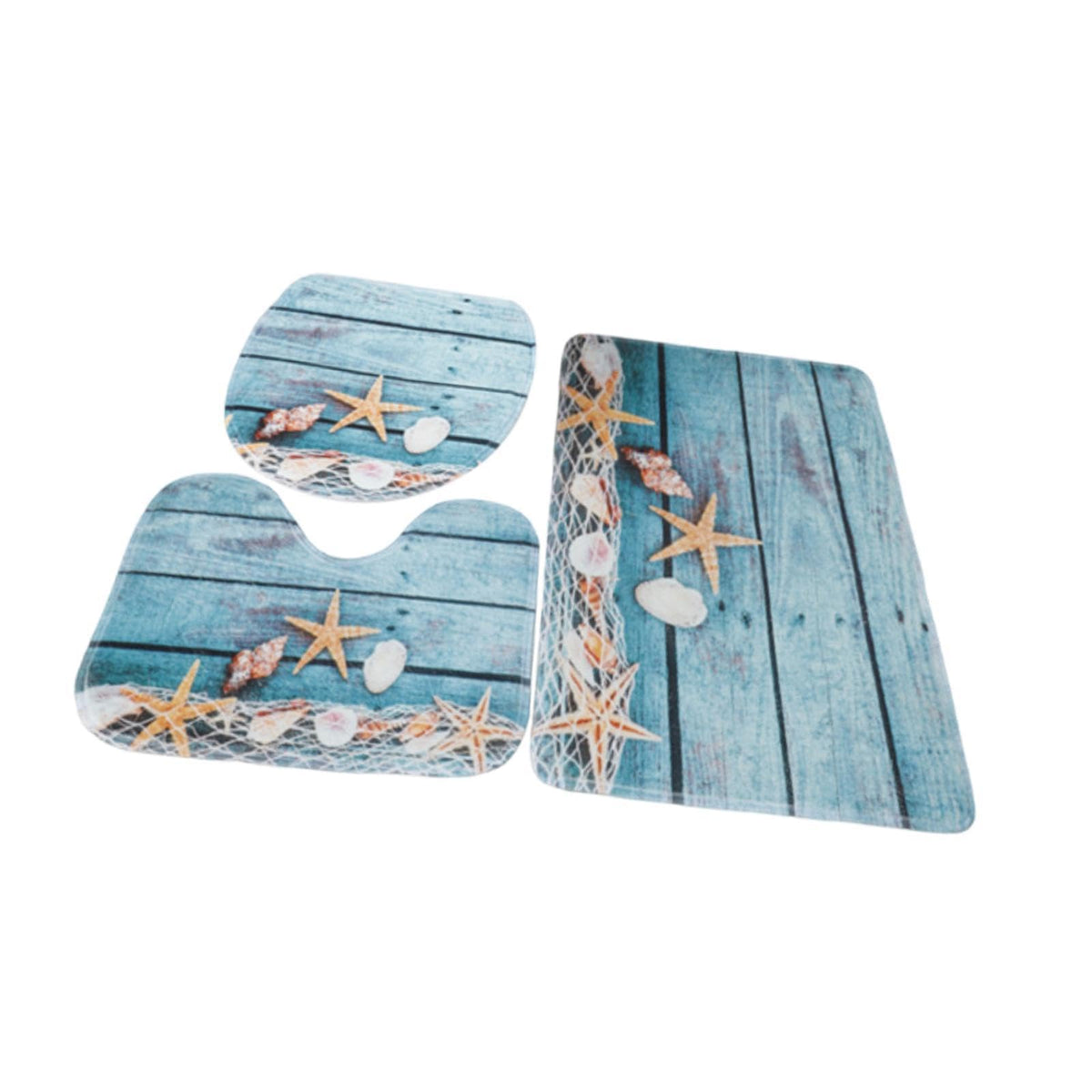 Enakshi 3Pcs Bathroom Rug Set Shaggy Soft Shower Floor Mat for Floor Bathroom Shower Sea Star|Home & Garden | Bath | Bathmats Ru