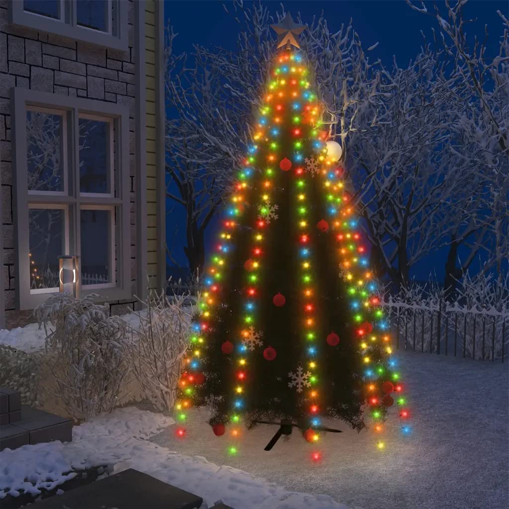 vidaXL Christmas Tree Net Lights with 300 LEDs Colorful 118.1&quot;