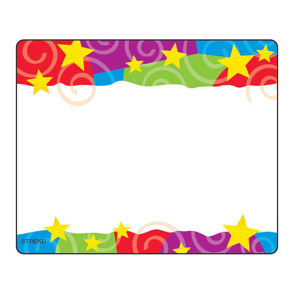 Trend Enterprises, Inc. Stars N Swirls Terrific Labels, 36 Ct