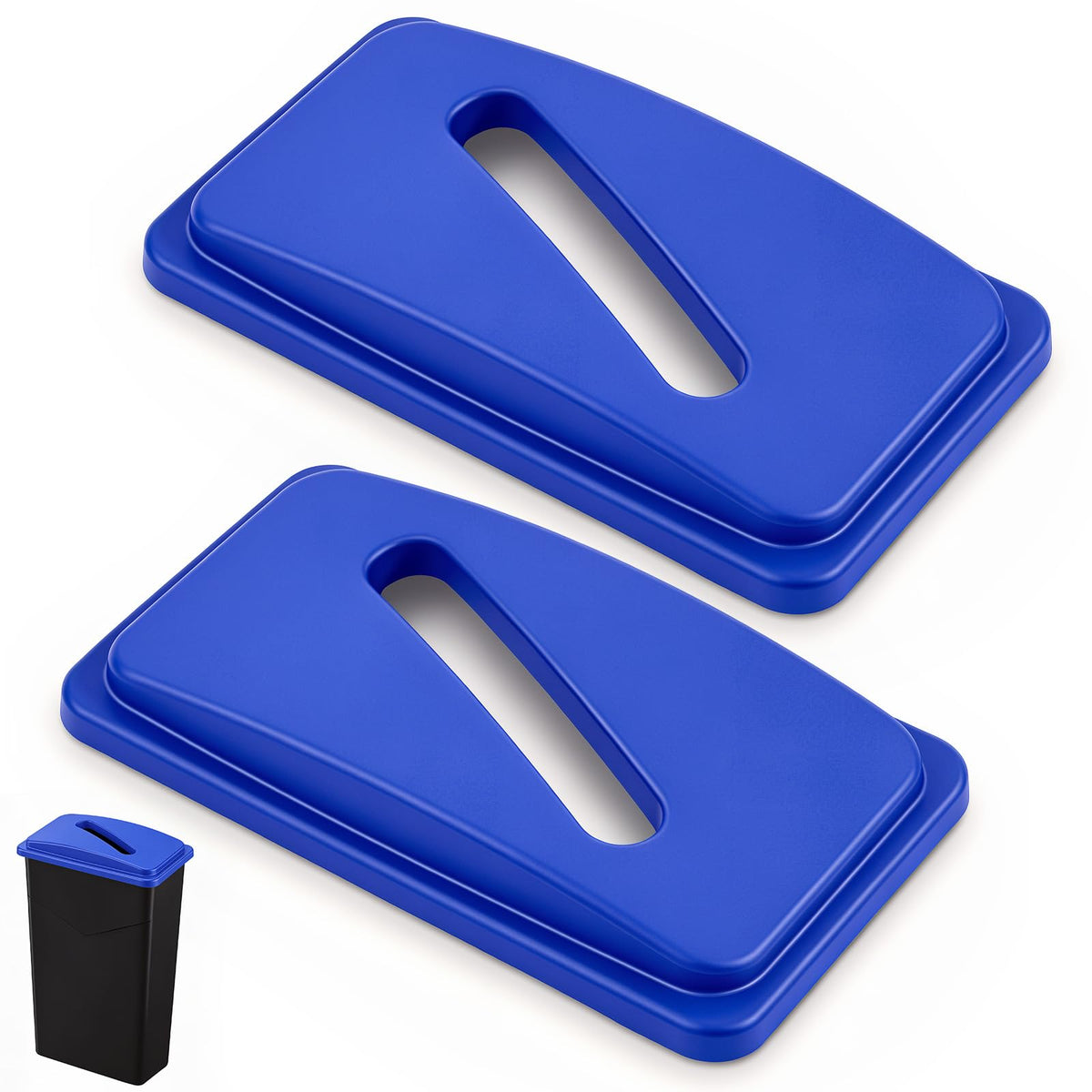 Maxdot 2 Pcs Recycle Bin Lids Paper Recycling, Blue