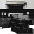 Art3d Peel and Stick Backsplash, 10-Pack Thickened Stick on Subway Tiles, Faux Ceramic Tiles for Kitchen, Bathroom, Black