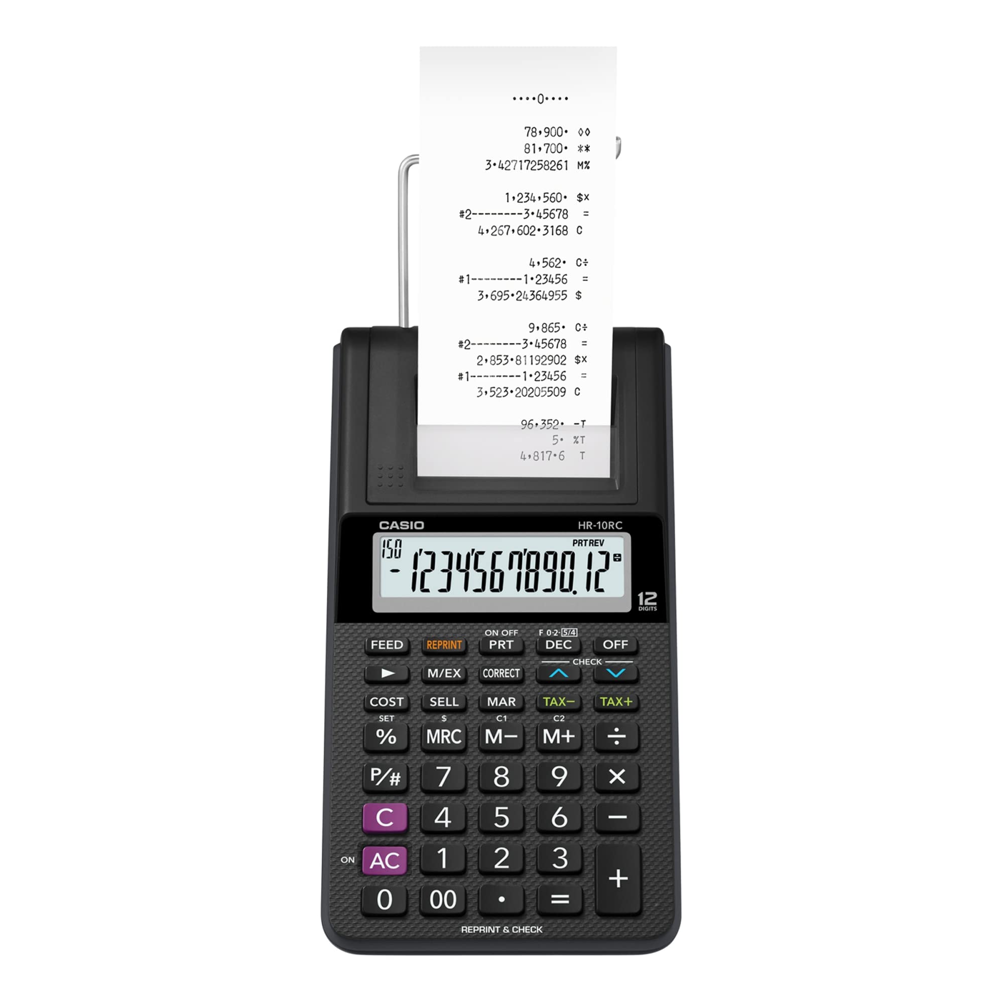 Casio Hr-10Rc, Mini-Desktop Printing Calculator (New Version Of The Hr-8Tm)