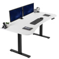 VIVO Electric 63 x 32 in Standing Desk, Memory Height Adjustment, 1B Series, Holds 220 lbs, White Top Black Frame, DESK-KIT-1B1W