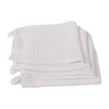LinenMe Wash Cloths x4 100% Linen , 12 by 12-Inch, Optical White