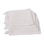 LinenMe Wash Cloths x4 100% Linen , 12 by 12-Inch, Optical White