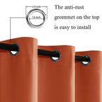 Jiuzhen Blackout Curtains With Tiebacks - Thermal Insulated, Light Blocking And Noise Reducing Grommet Curtain Drapes For Bedroom And Living Room, Set Of 2 Panels, 42 X 45 Inch Length, Caramel