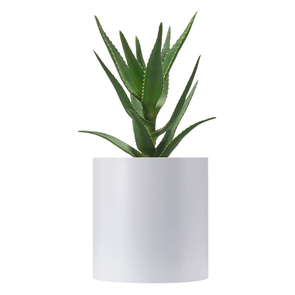 Faithland Plant Pot 8 Inch - Perfectly Fits Mid-Century Modern Plant Stand - Drainage Plug And Drainage Mesh Screen - White Plan