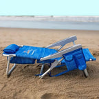 Tommy Bahama 2022 Backpack Beach Chair - 5-Position, Insulated Cooler, Towel Bar, Sailfish and Palms, 4D x 24W x 27H