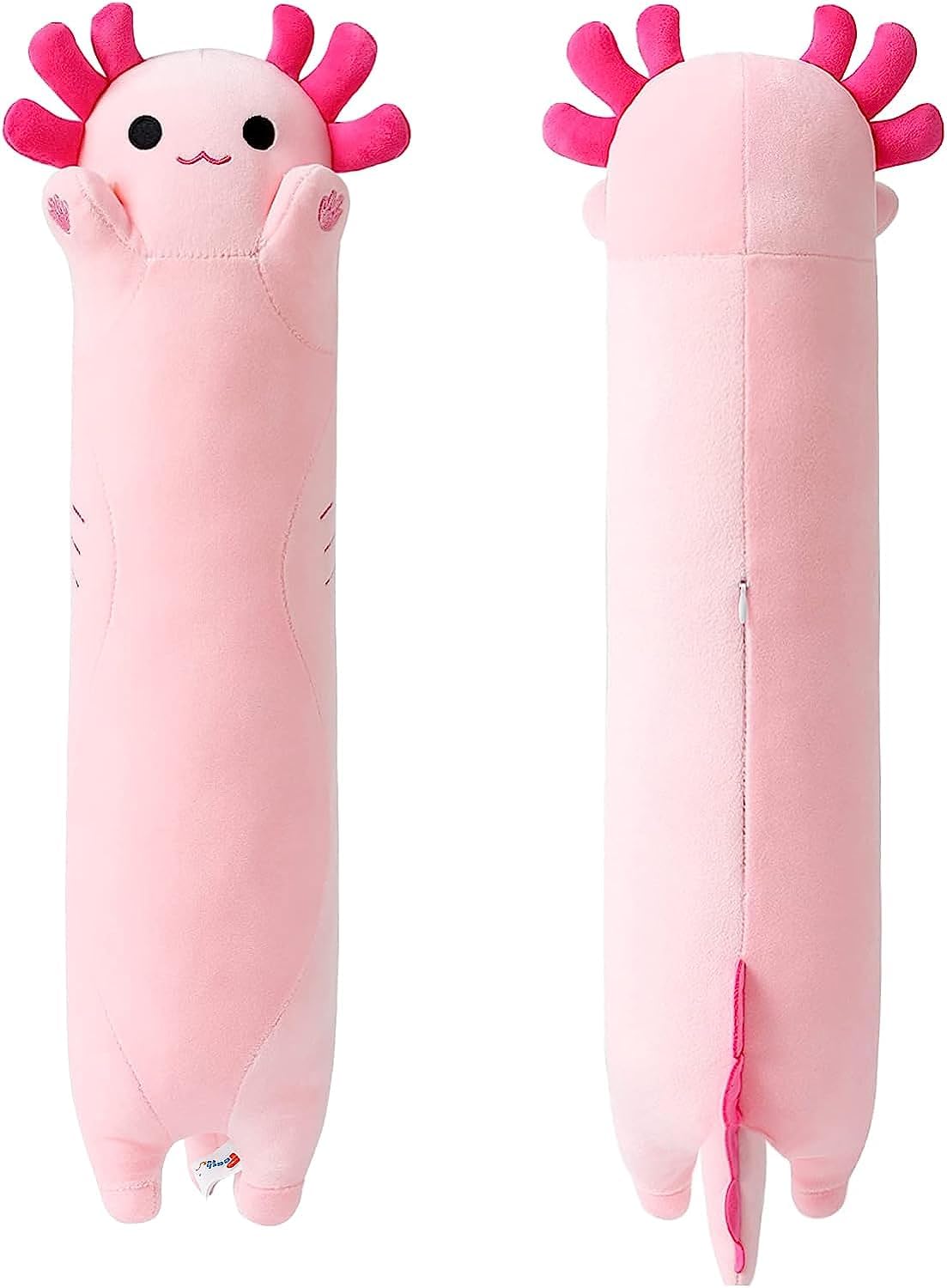 PEACH CAT Pink Axolotl Plush Pillow Toy Cute Axolotl Stuffed Animal for Girls and Boys 34''