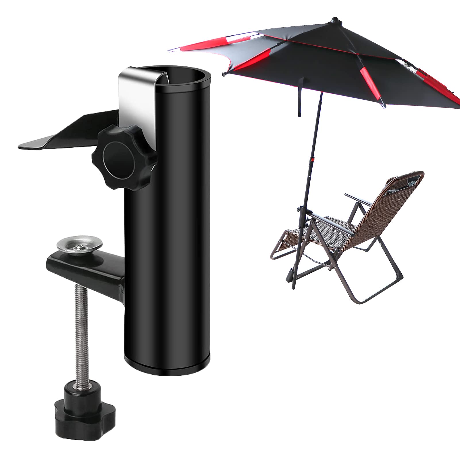 Dbpbtou Outdoor Patio Umbrella Clamp Umbrella Clip Umbrella Stand Holder Patio Umbrella Stand For Beach Courtyard Balcony Deck B