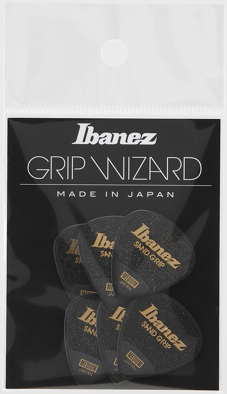 Ibanez Ppa16Msg Wizard Series, Sand Grip Picks 6 Pack 08Mm (Ppa16Msgbk)
