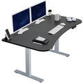 VIVO Electric 63 x 32 in Standing Desk, Memory Height Adjustment, 1B Series, Holds 220 lbs, Black Top Gray Frame, DESK-KIT-1G1B