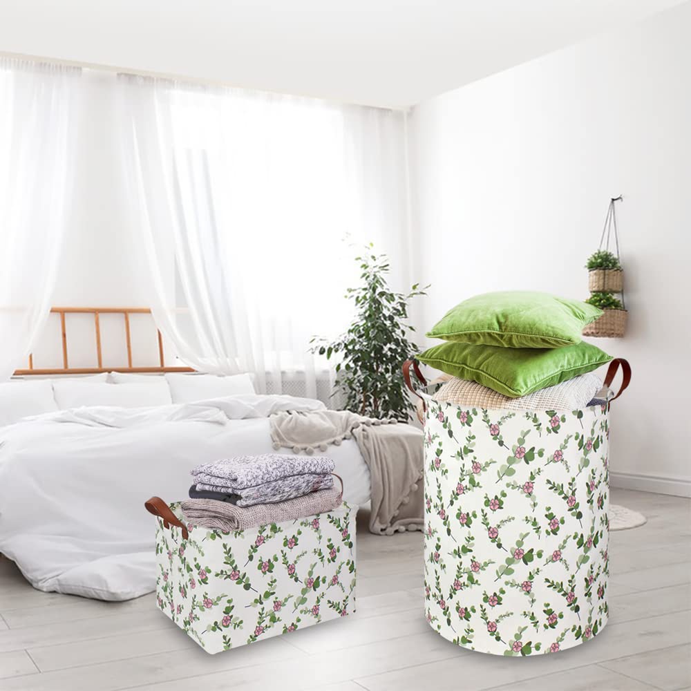 Ntaohamper Large Round Canvas Linen Laundry Hamper,Waterproof Storage Bin For Toys,Books,Clothes,Pets, Laundry Basket, Gift Bask