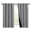 Nicetown Silver Grey 100% Blackout Curtains With Heat And Cold Blocking, Thermal Insulated 2-Layer Lined Drapes, Noise Cancellat