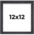 12x12 Shadow Box Frame Contemporary Black Finish | 1'' Depth of Usable Space| Interior Size 12x12 Inches| UV Resistant Acrylic, 