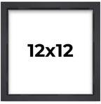 12x12 Shadow Box Frame Contemporary Black Finish | 1'' Depth of Usable Space| Interior Size 12x12 Inches| UV Resistant Acrylic, 