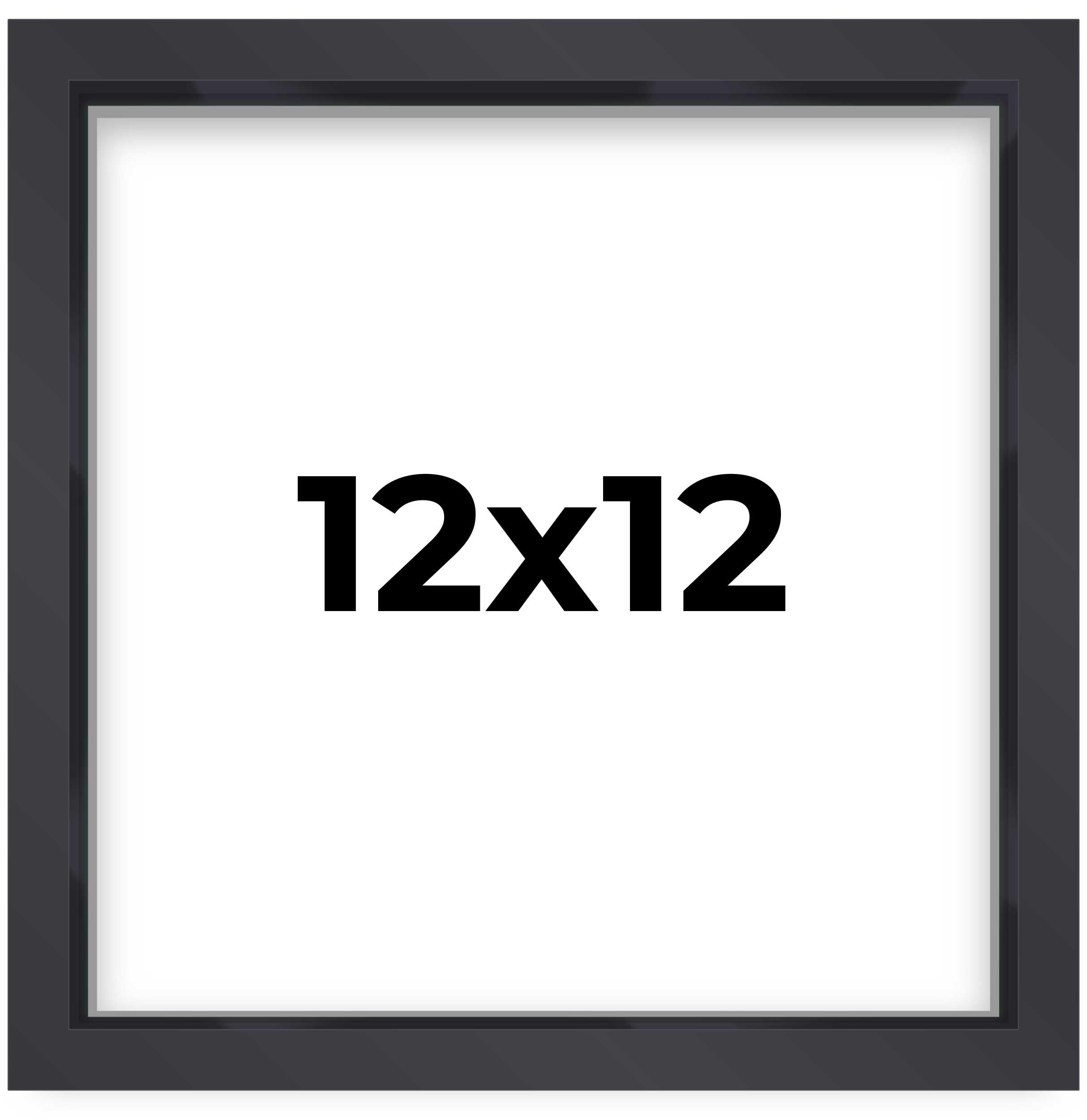 12x12 Shadow Box Frame Contemporary Black Finish | 1'' Depth of Usable Space| Interior Size 12x12 Inches| UV Resistant Acrylic, 
