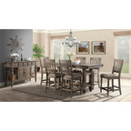 Balboa Park Slat Back Counter Stool with Cushion Seat, Set of 2, Roasted Oak