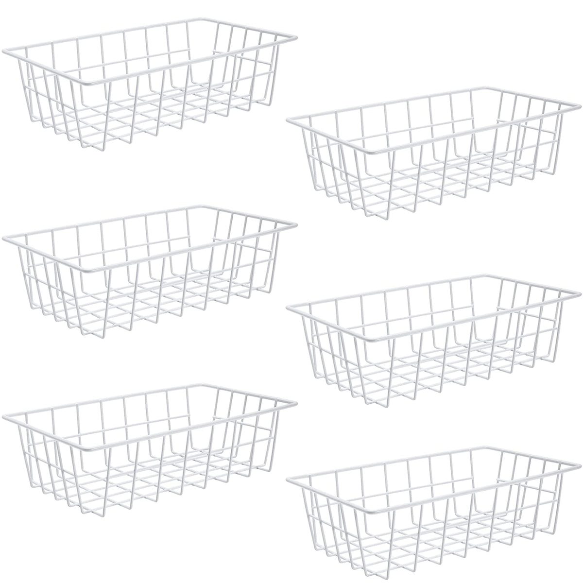 Orgneas Freezer Organizer Bins for Upright Freezer Metal Wire Baskets