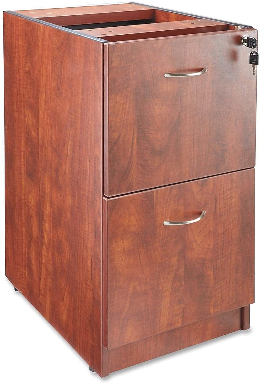 Wholesale Case Of 2 - Lorell Laminate Office Furniture-Fixed Pedestal, F/F,16&quot;X22&quot;X28-1/4&quot;, Cherry