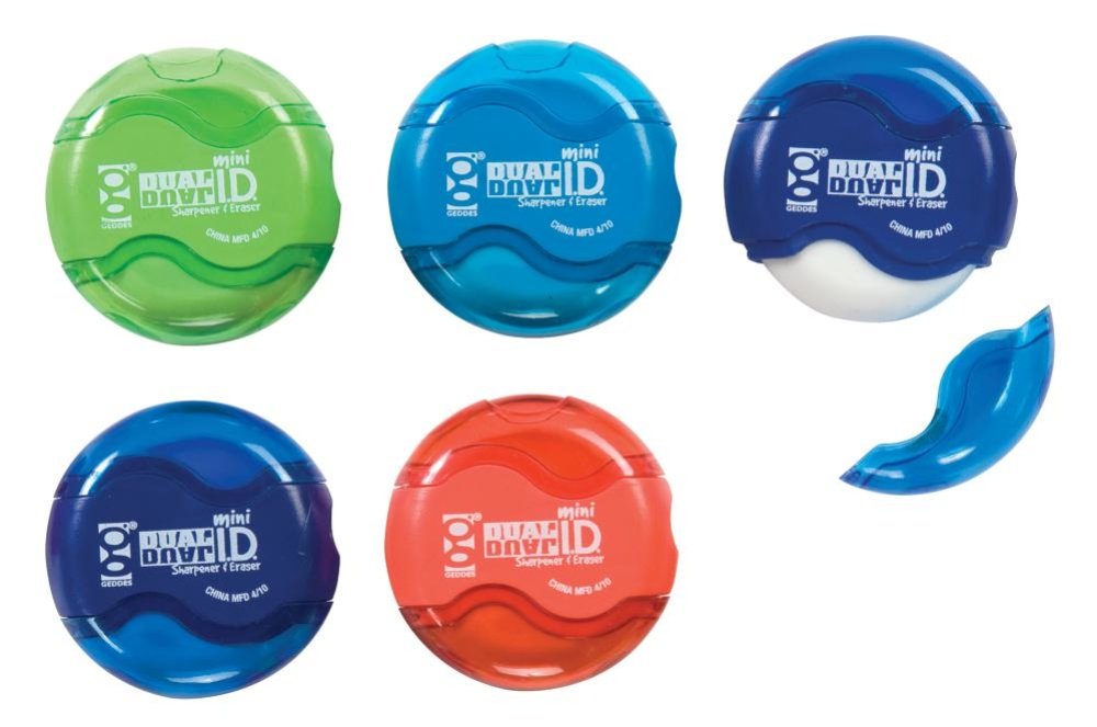 Raymond Geddes Mini Dual Id Pencil Sharpener And Eraser (Pack Of 24)