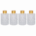Hosley Set of 4 Mid Century Modern Glass Diffuser Bottles 4 Inch High. Ideal for Use with Essential Oils Hosley Replacement Diff