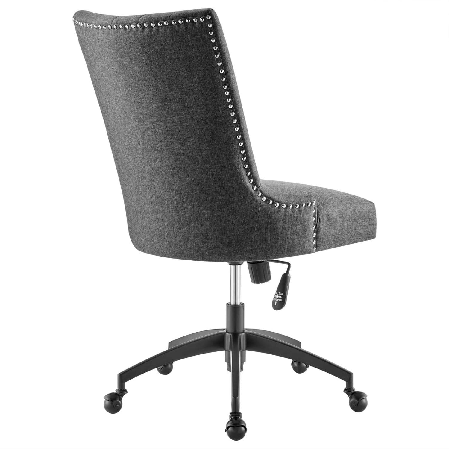 Modway Empower Channel Tufted Fabric Office Chair, Black Gray