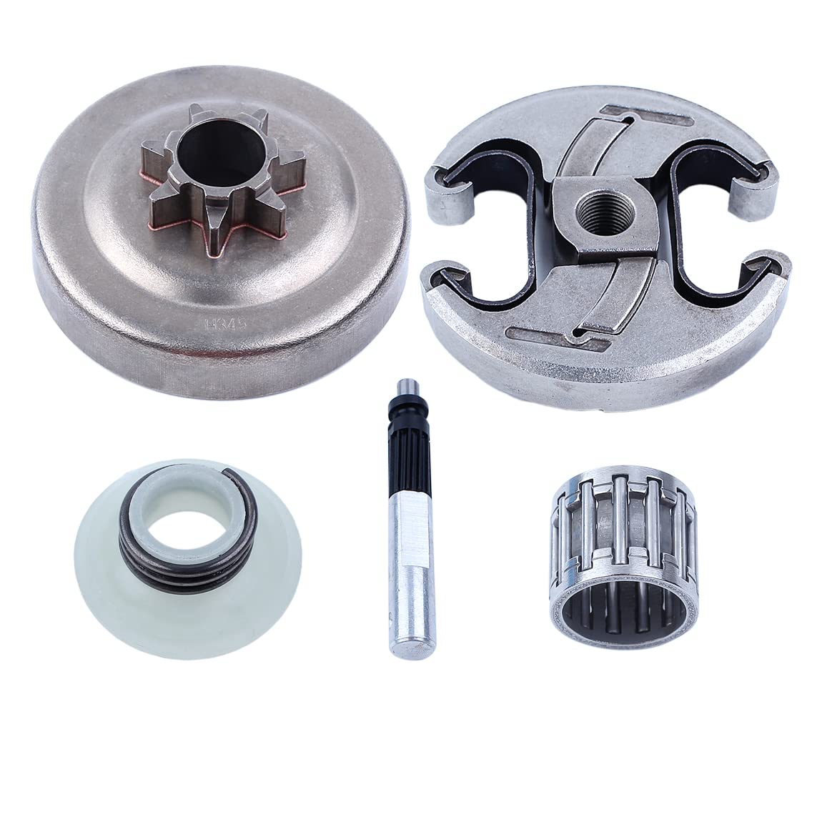 Mtanlo .325' 7T Clutch Sprocket Drum Needle Bearing For Husqvarna 340 345 350 445 450, 325' 7T Clutch Drum, Clutch, Oil Pump,