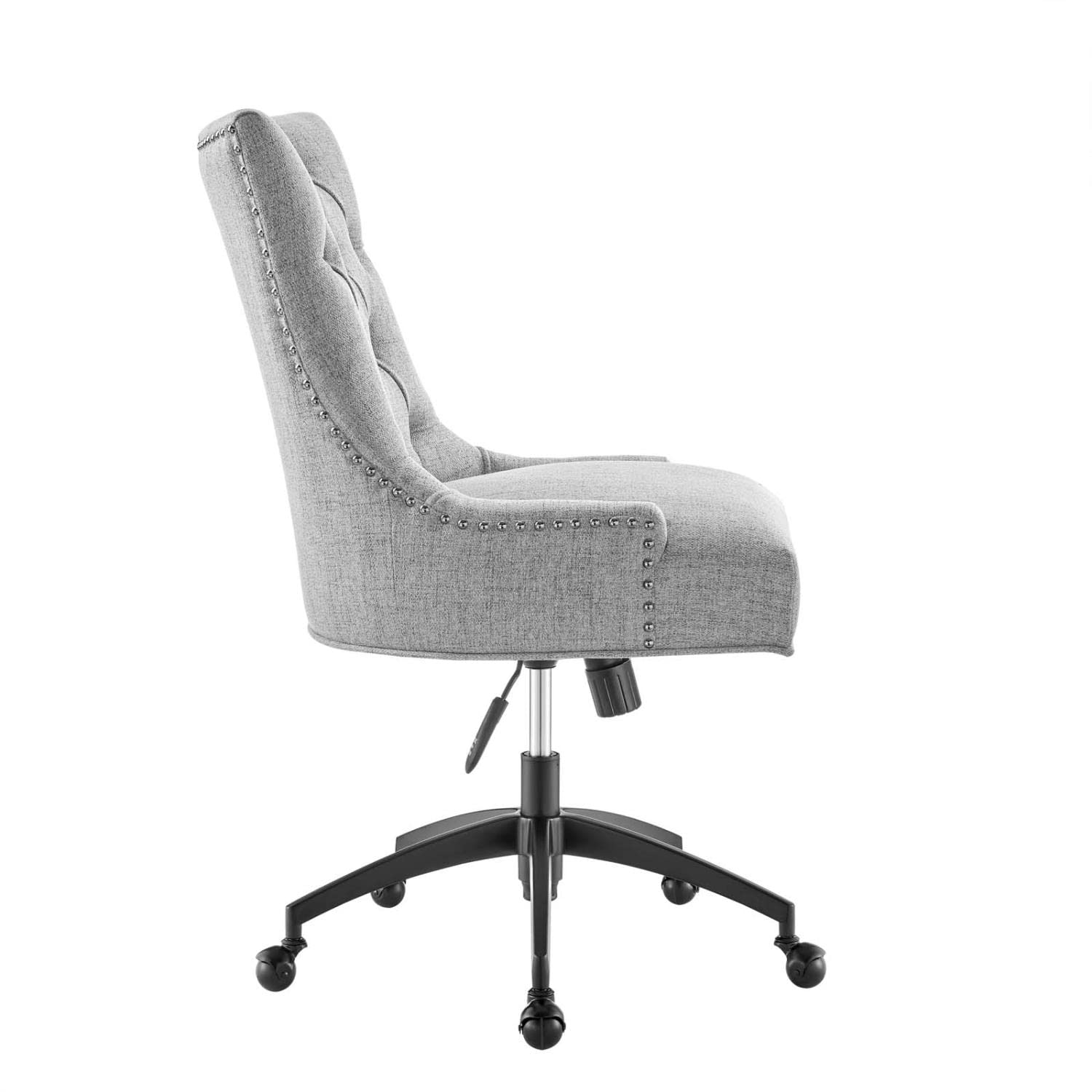 Modway EEI-4572-BLK-LGR Regent Tufted Fabric Office Chair, Black Light Gray