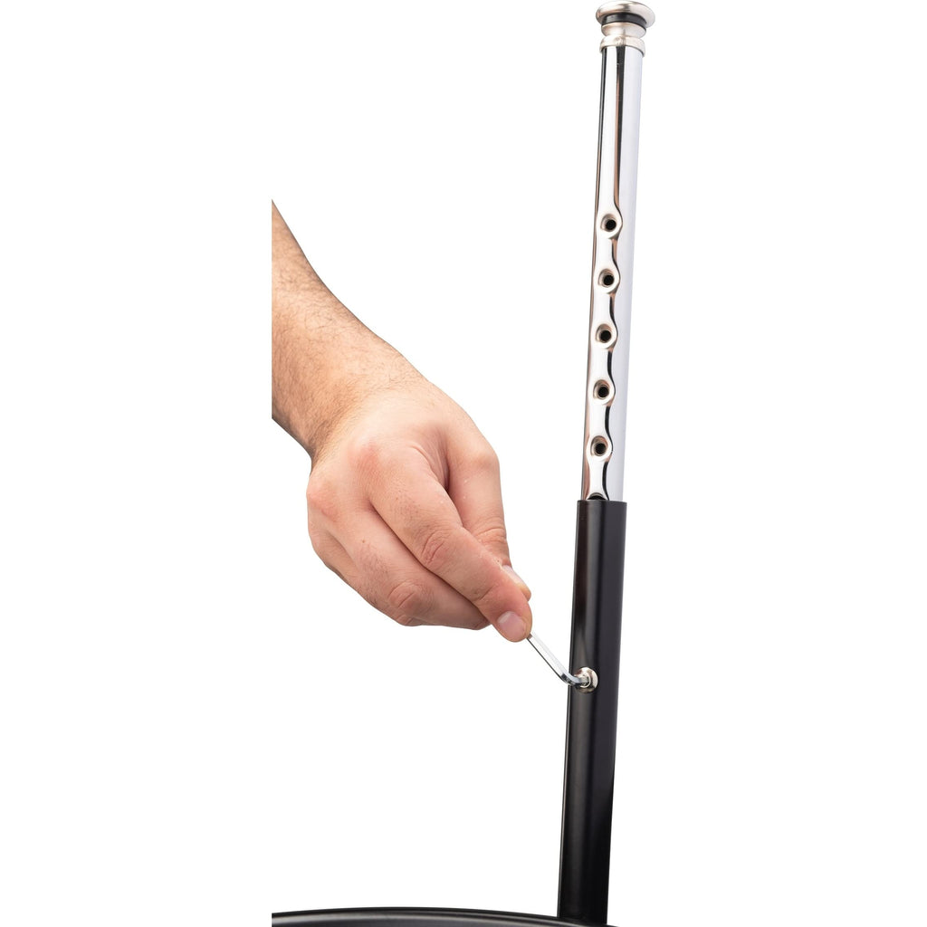 National Public Seating 19-27" Black Adjustable Stool with Hardboard Seat