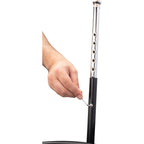 National Public Seating 19-27" Black Adjustable Stool with Hardboard Seat